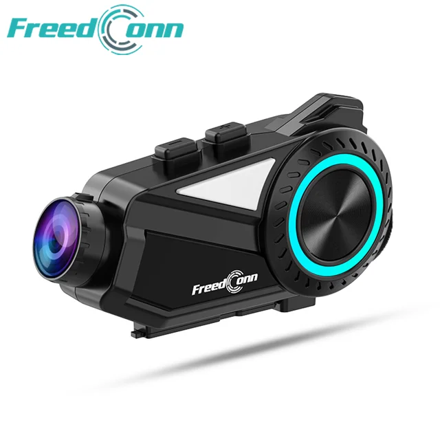 Intercom pour casque moto FreedConn R3-PRO avec caméra 2K – Casque Bluetooth 5.1 avec audio haute résolution