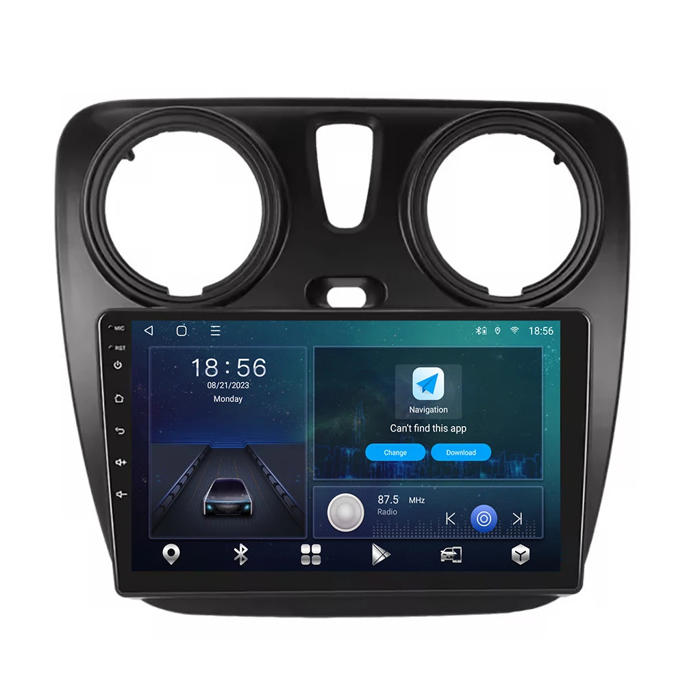 Autoradio Android 13 avec CarPlay et GPS pour Renault Dacia Lodgy (2021) / Dokker (2012–2020)
