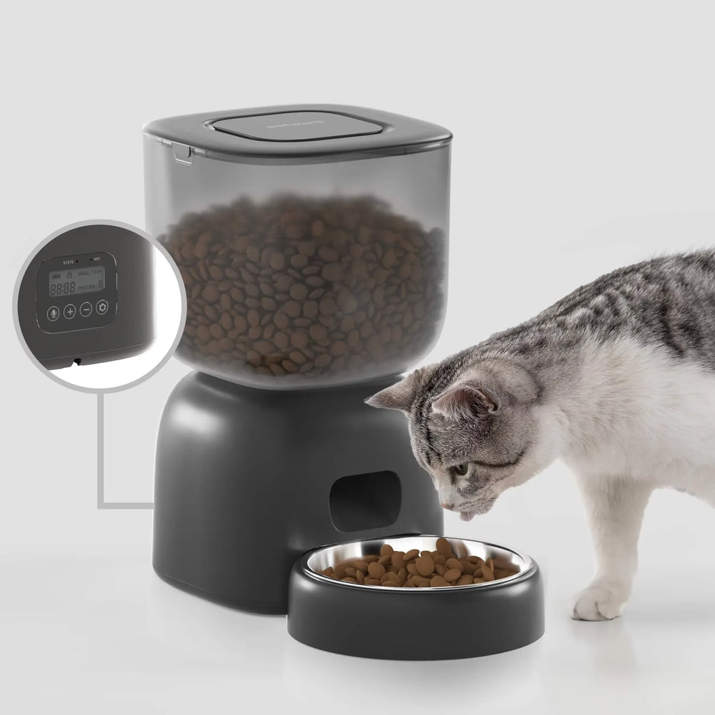 Automatischer Futterautomat 3L für Hunde & Katzen – Smarter Futterspender mit Timer und Sprachaufnahme