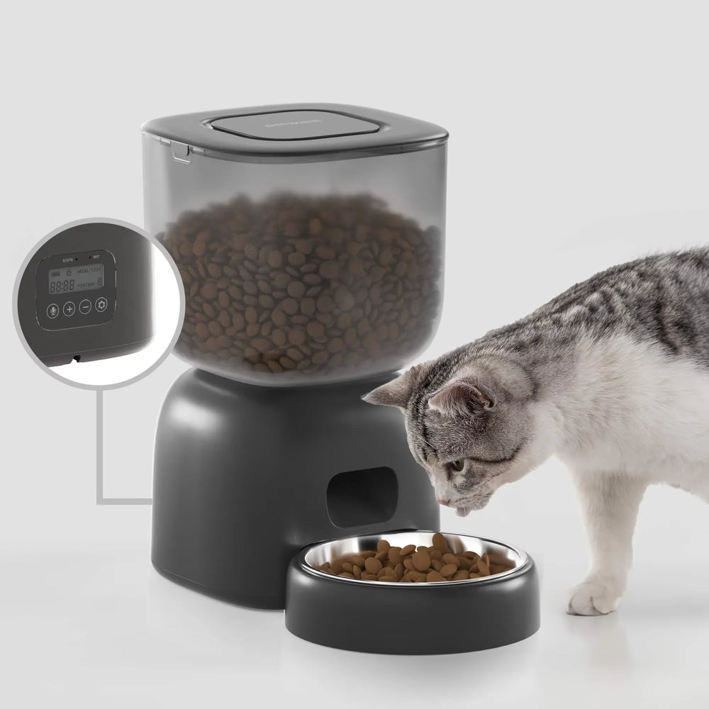 Automatischer Futterautomat 3L für Hunde & Katzen – Smarter Futterspender mit Timer und Sprachaufnahme