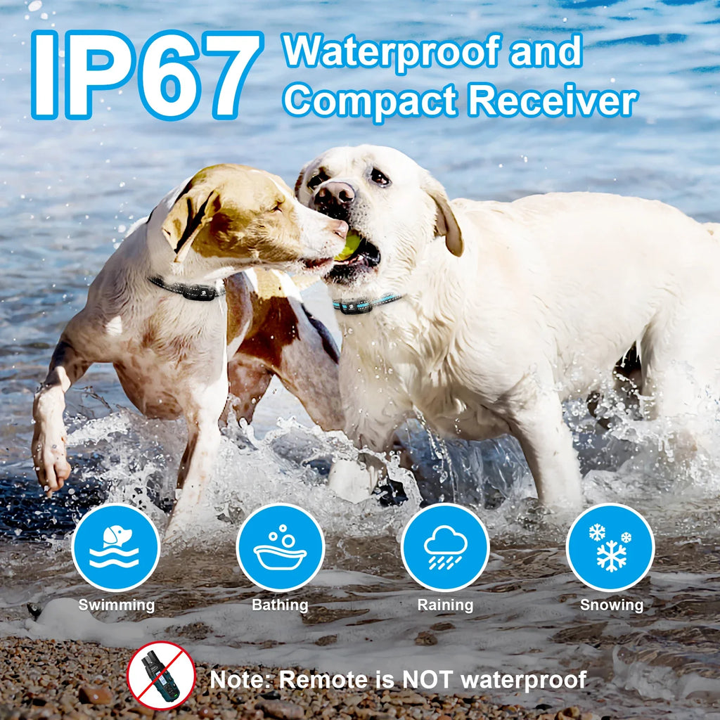 Bousnic Hunde-Trainingshalsband 1000m – Wasserdichtes Anti-Bell-Halsband mit Ton, Vibration & sicherer Korrektur