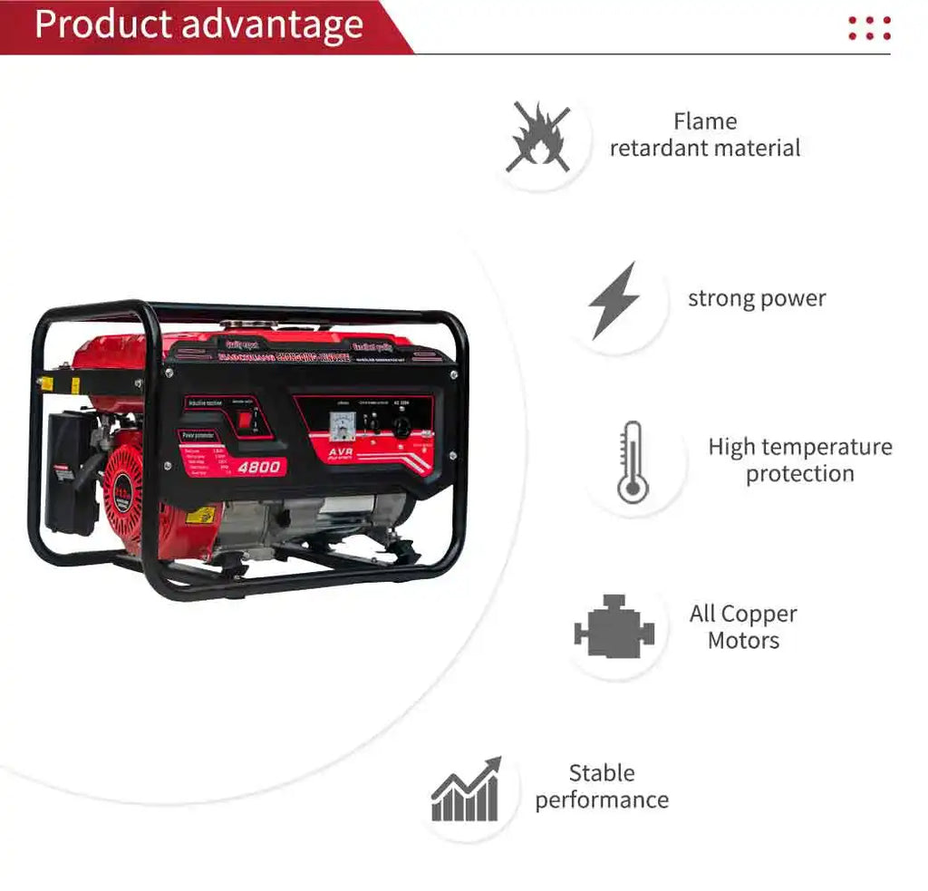 Xinbate 5KW Benzine Generator – Draagbare 230V Generator met Remote Start
