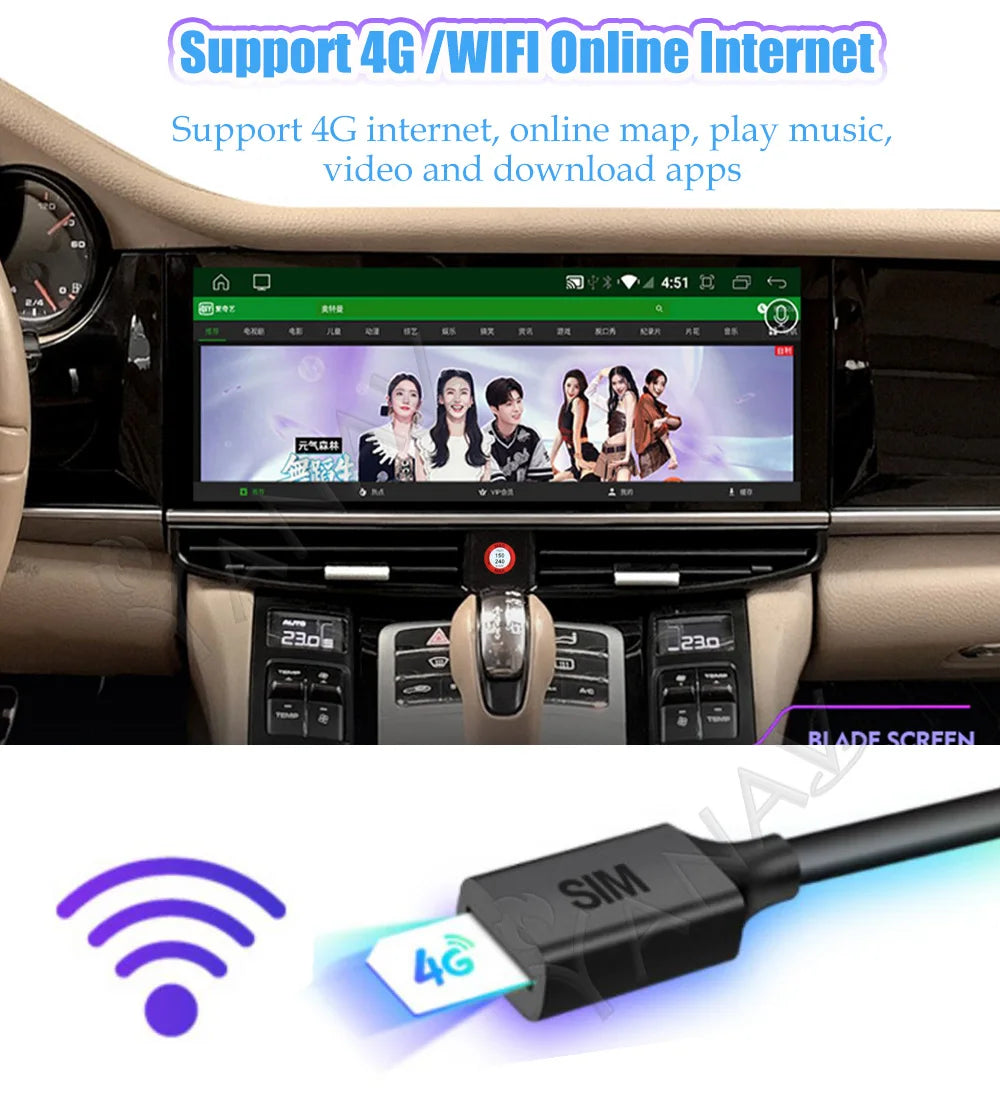 Porsche Cayenne 12.3” Android Écran tactile de Navigation & Compteur numérique (2011–2017) – CarPlay sans fil