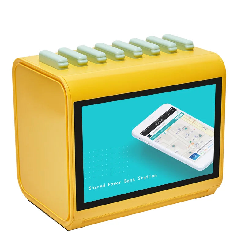 Shared Mobile Power Bank Charging Station met 10” LCD – Powerbank Verhuur Systeem