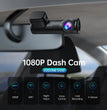 AZDOME M330 MAX 4K Dash Cam – Caméra de tableau de bord 4K pour voiture avec Wi-Fi, commande vocale et mode parking