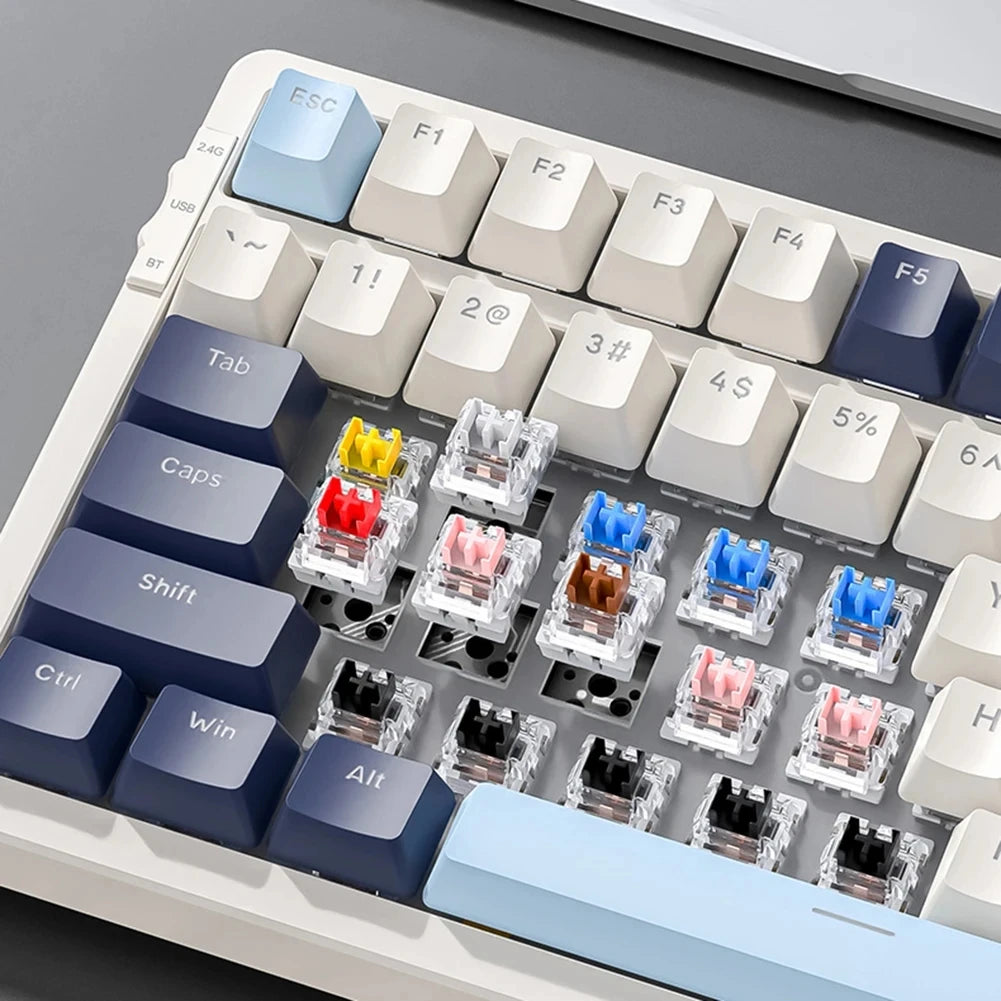 Clavier mécanique sans fil LISM K8 – Clavier de jeu mécanique sans fil avec éclairage RGB