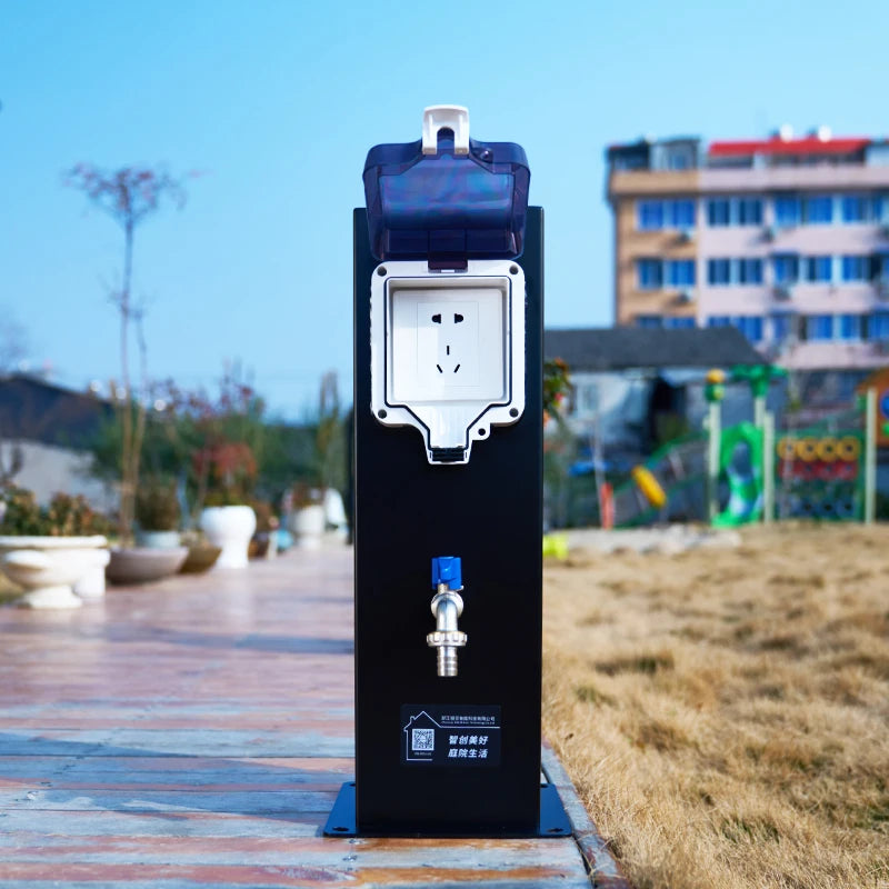 GEEYA Water- & Stroomzuil voor Tuin – IP66 Waterdicht – 220V – Model GRWE501515S