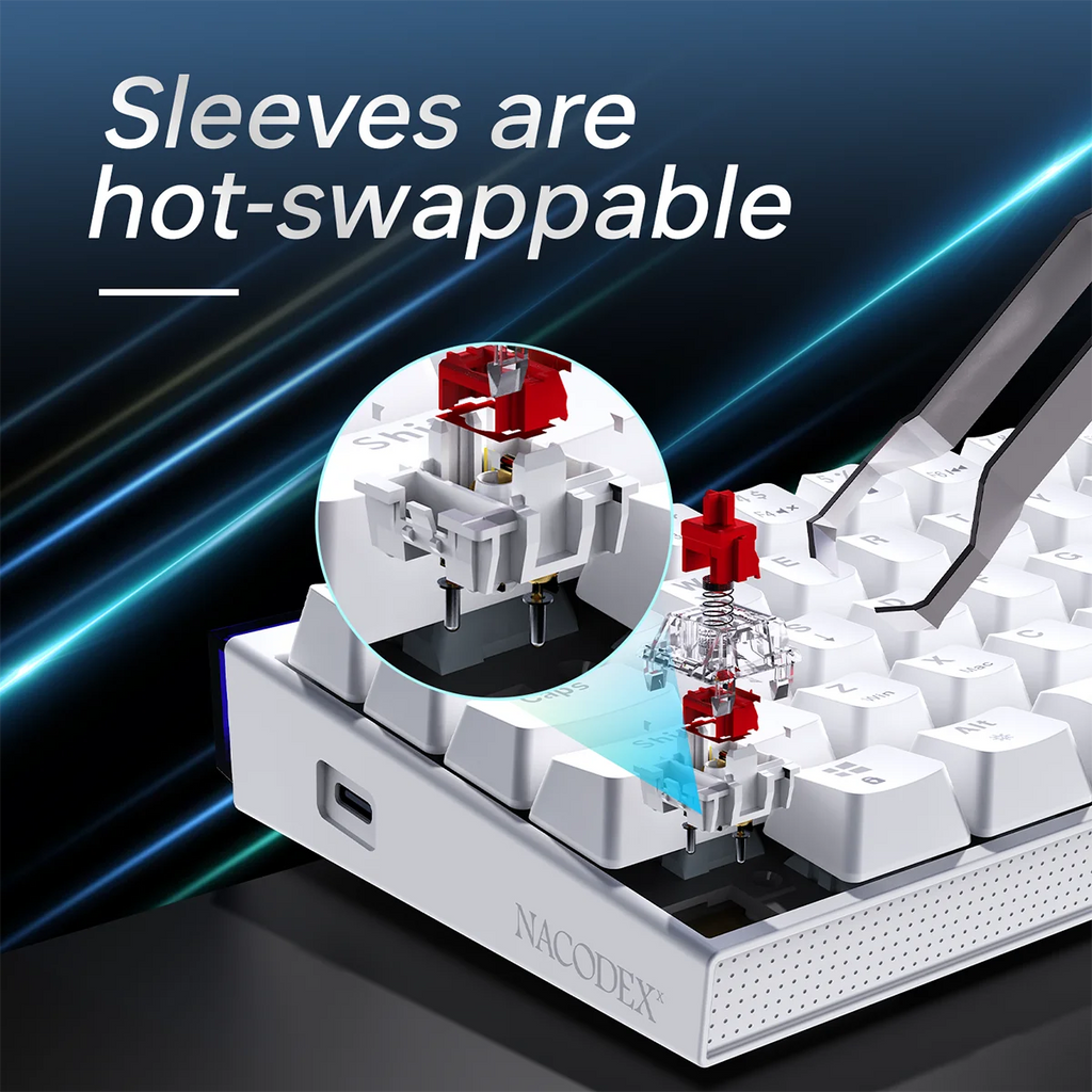 Clavier de jeu mécanique Ajazz NK68 – Clavier de jeu RGB compact à 68 touches