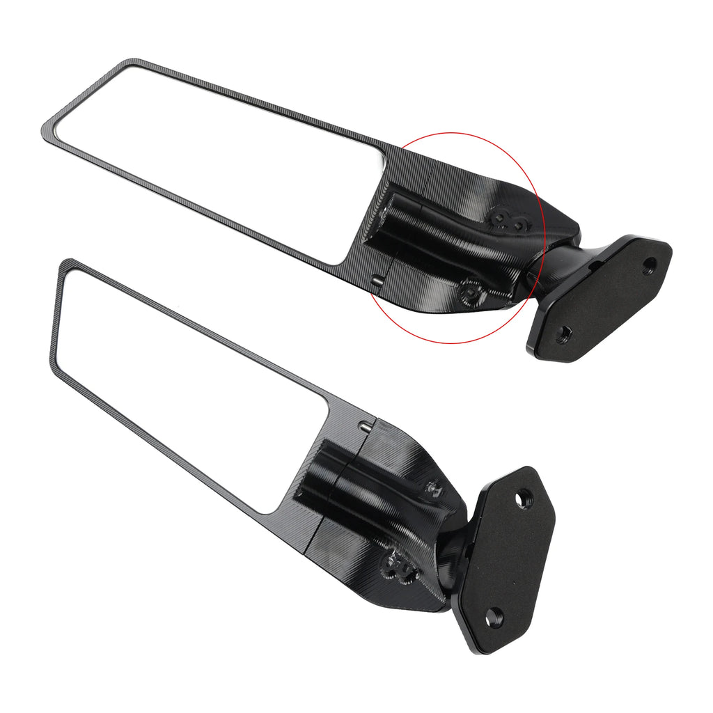 🏍️ CNC Aluminium Winglet Spiegel Set für Kawasaki Ninja 400 / 650 (2018-2024) 🔥