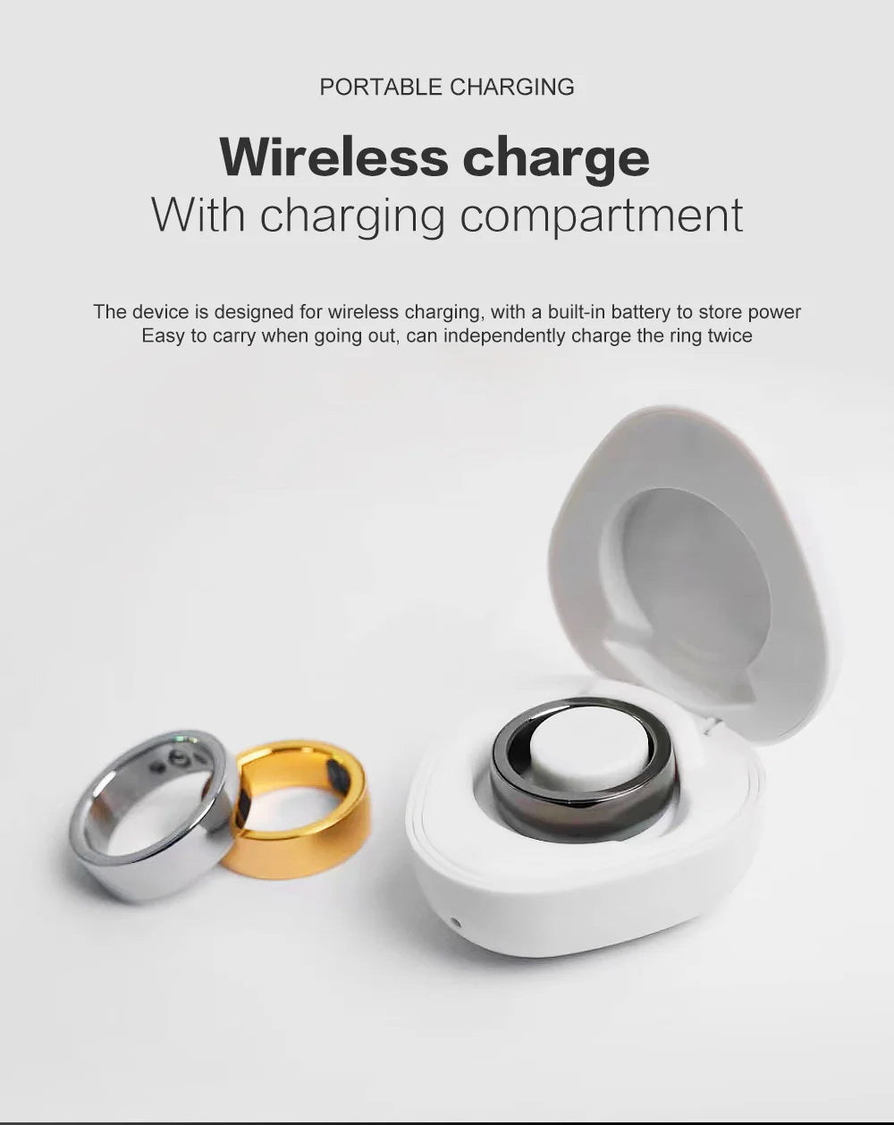 Apex Ring SR300 Smart Health Ring 2024 – Herzfrequenz, SpO₂ & NFC – IP67 Wasserdicht
