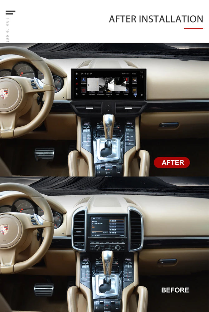 KANOR 12.3 Inch Android CarPlay Autoradio Porsche Cayenne 2010-2017 – Snapdragon 8-Core Multimedia Systeem met GPS & 4G WiFi