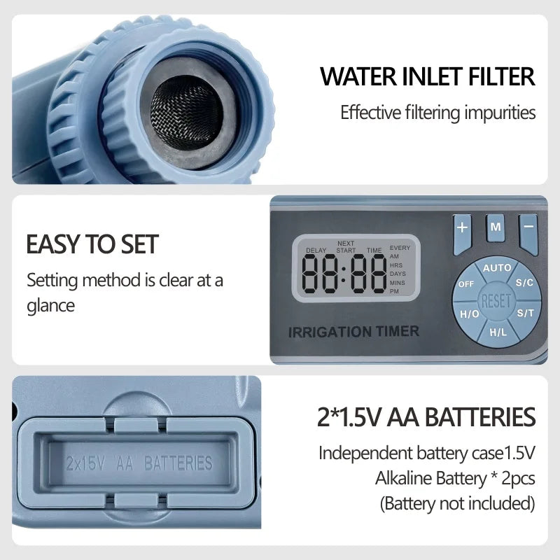 XINHUALANG WT04 Analoge Water Timer – Regenbestendig – Automatische Tuinbewatering