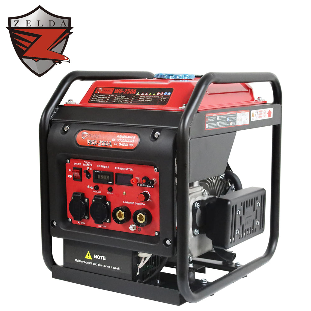 Air Cooled 4 Stroke DC 230V Portable Gasoline Welding Machine Generator