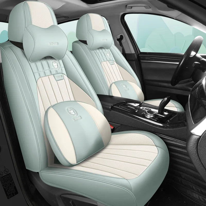 Luxuriöses Autositzbezug-Set aus Leder – Komplettes Set an Autositzschonern