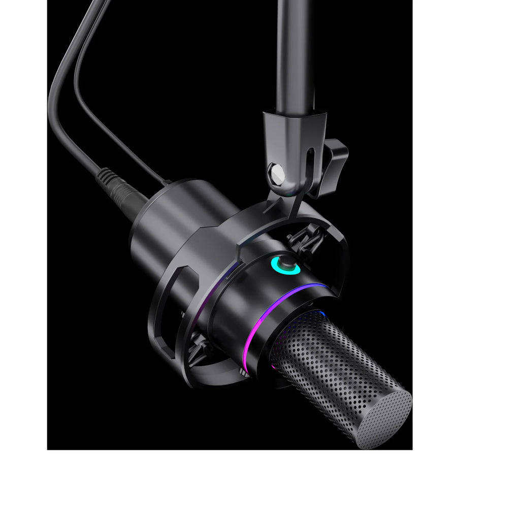 RGB Dynamische USB Microfoon – Cardioïde – Met LED Verlichting – Voor Streaming & Opnames