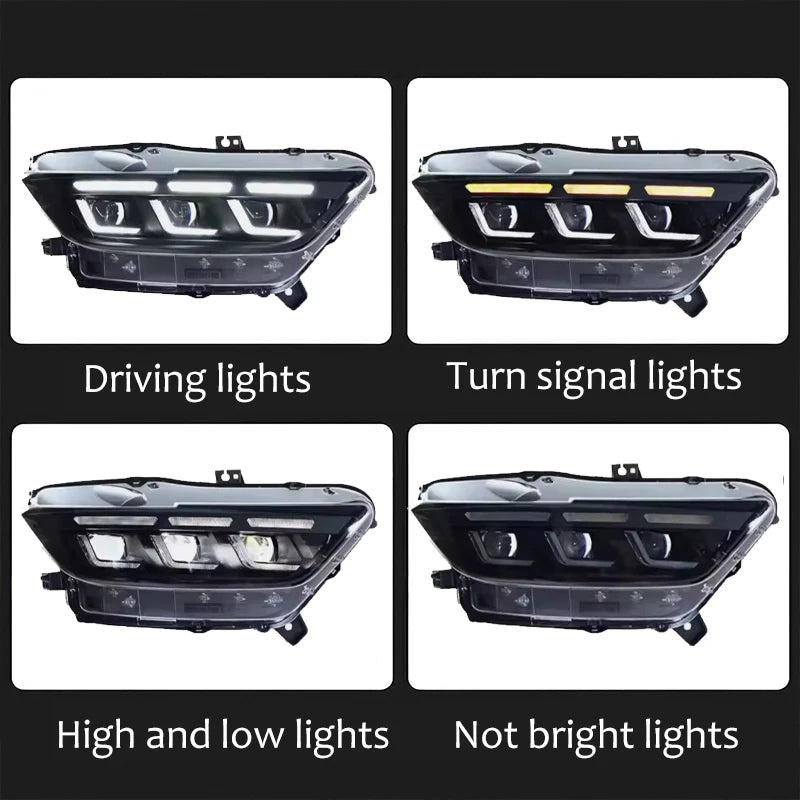 LED-Scheinwerfer mit Tagfahrlicht und Bi-Xenon für Ford Mustang (2015–2017)