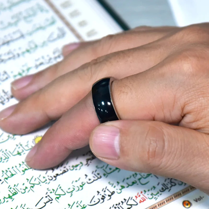 Bague Tasbeeh connectée Equantu QB708 – Comptage numérique des dhikr via application – Étanche