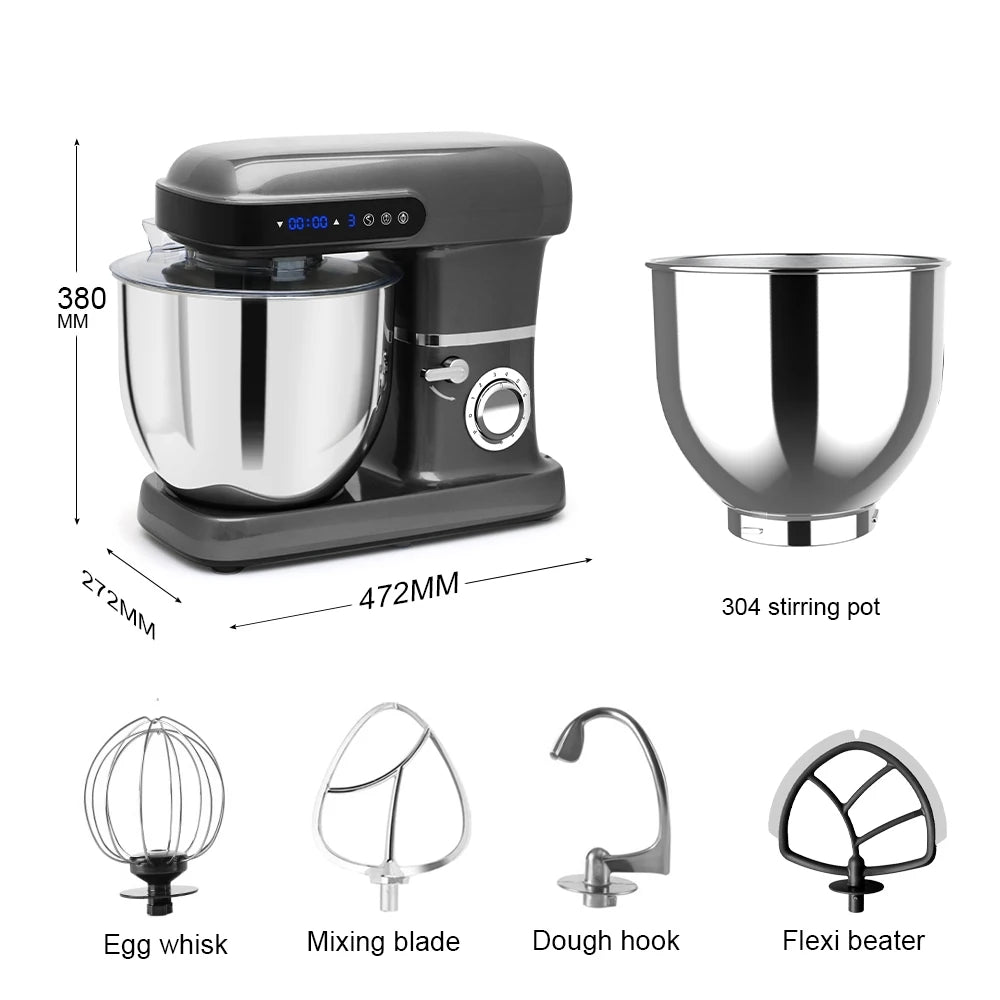 Professionelle Küchenmaschine 10L – 2200W für Teig, Kuchen & Brot