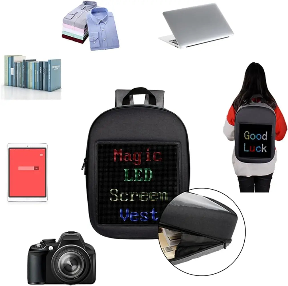 Sac à dos LED intelligent 3D King VisionLed – Couleurs vives P4 4 mm – Étanche IP65 avec contrôle via application