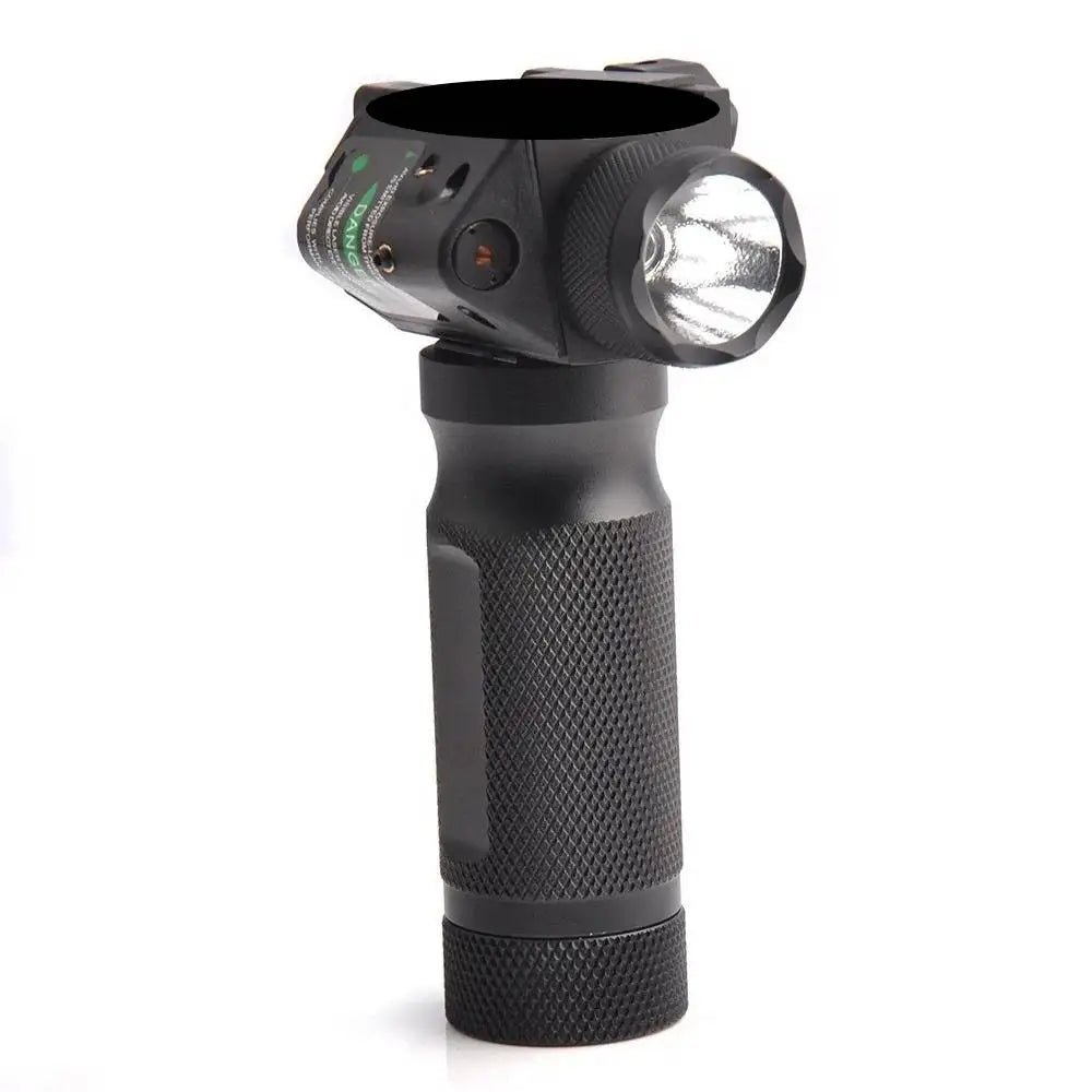 Taktische LED-Taschenlampe mit rotem Laser und Griff – Aluminium – Modell WB001