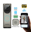 HongGlobal 4MP Dual-Objektiv-WLAN-Videotürklingel – 9000mAh – IP65 – Modell M3-WF