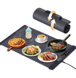 Plateau chauffant électrique pliable – Plateau chauffant alimentaire en silicone avec contrôle de la température
