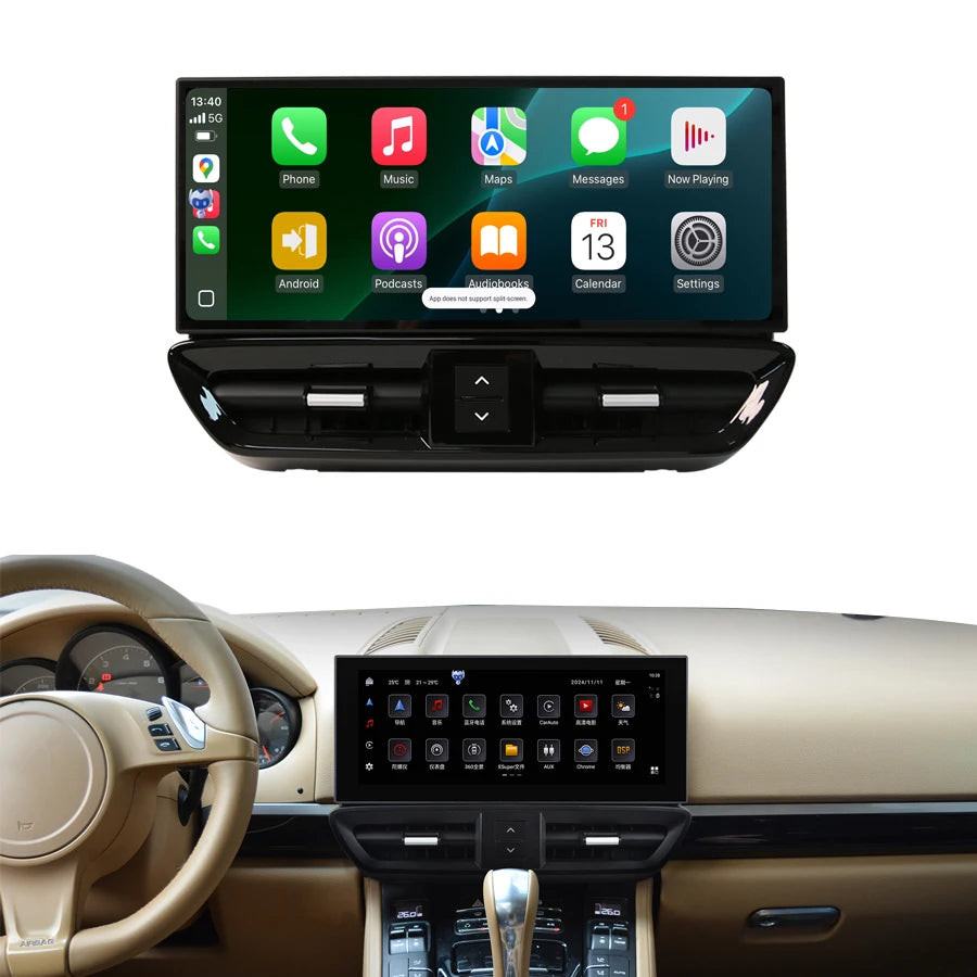 KANOR 12.3 Inch Android CarPlay Autoradio Porsche Cayenne 2010-2017 – Snapdragon 8-Core Multimedia Systeem met GPS & 4G WiFi