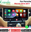 Krando 12.3 Zoll Android 13 Autoradio Porsche Macan 2014-2017 – Kabelloses CarPlay, GPS & Multimedia Navigation