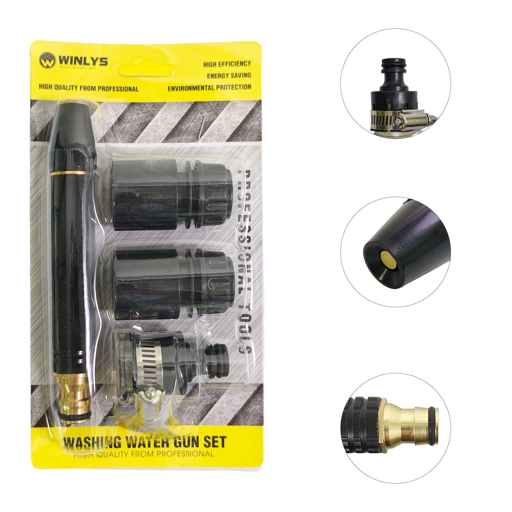 Alloy & ABS Tuinslang Foam Sprayer – Black Diamond Water Gun – Auto & Tuin Reiniging – 1/4” Aansluiting