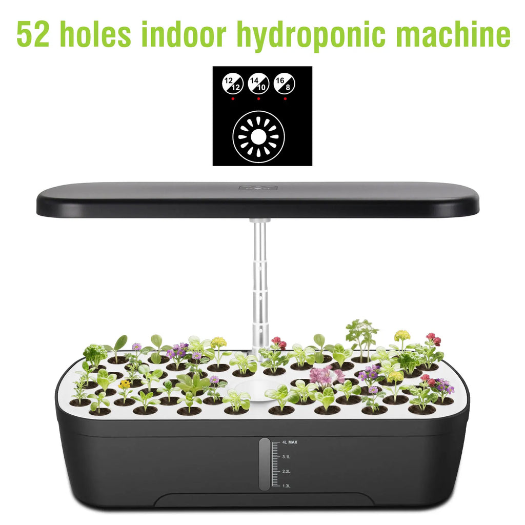 Kit de Culture Hydroponique 52 Gousses – Potager Intérieur Intelligent avec LED et Contrôle Tactile