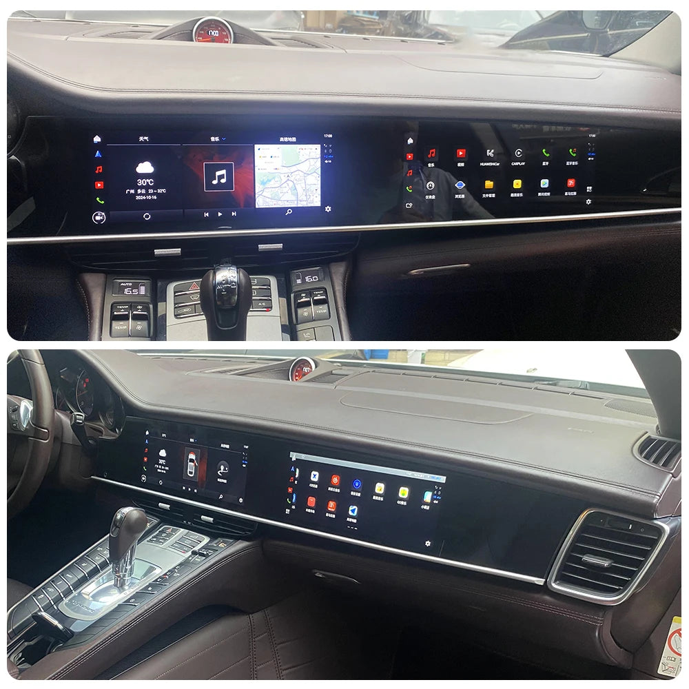 Porsche Panamera 970 Double Écran Tactile Android de 12,3" avec Navigation – CarPlay sans Fil & Android Auto (2010-2016)