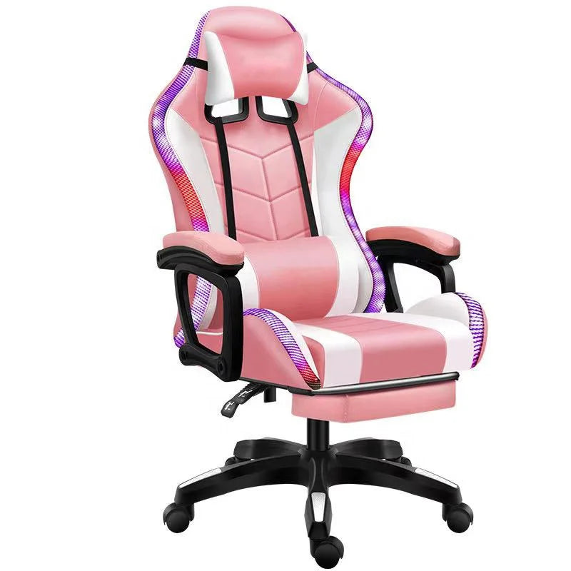 Chaise de Gaming RVB avec LED et Haut-parleurs – Fauteuil Gamer Ergonomique avec Massage et Dossier Réglable