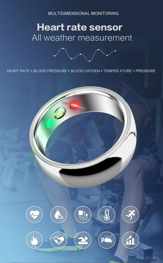 Apex Ring SR300 Smart Health Ring 2024 – Herzfrequenz, SpO₂ & NFC – IP67 Wasserdicht