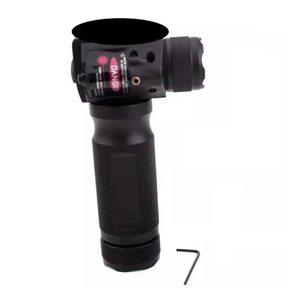 Taktische LED-Taschenlampe mit rotem Laser und Griff – Aluminium – Modell WB001