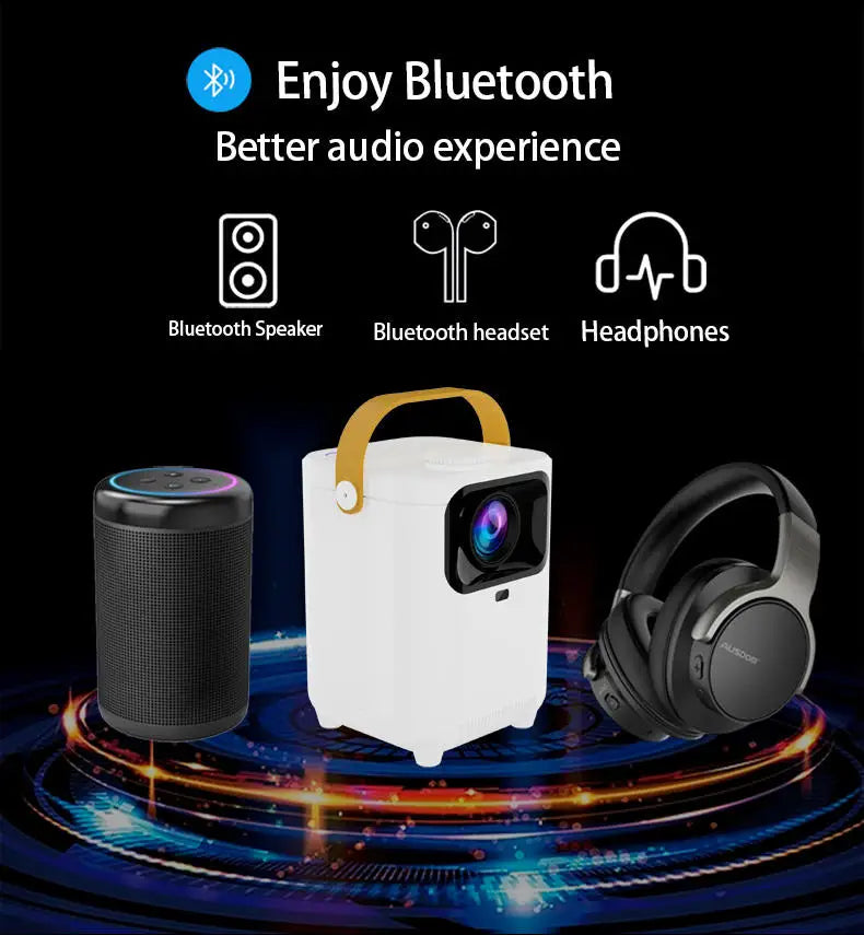 H1 Mini Smart Projektor – Tragbarer Android 11 HD-Projektor für Heimkino und Outdoor
