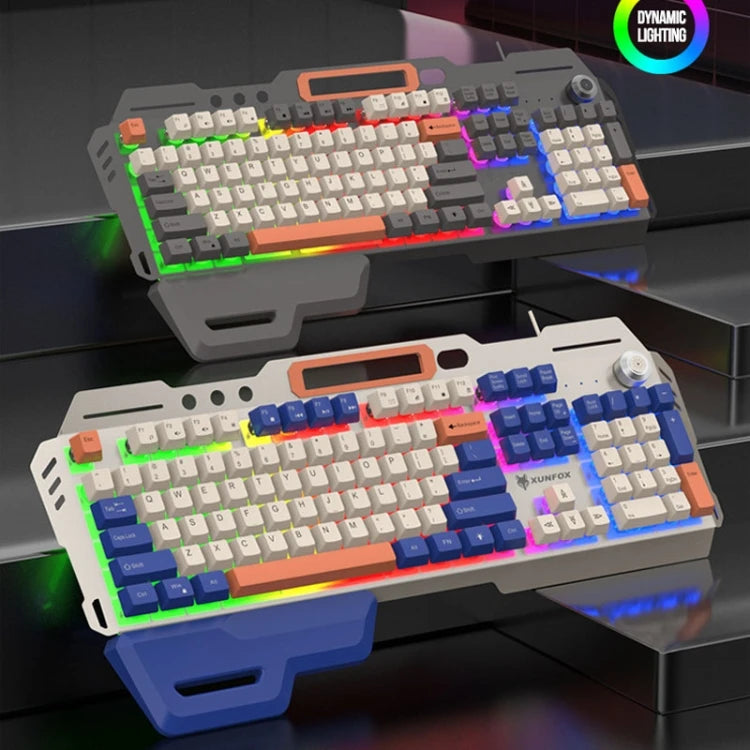 XUNSVFOX K90 Gaming Toetsenbord – Mechanisch Gevoel met RGB Verlichting & Telefoonhouder