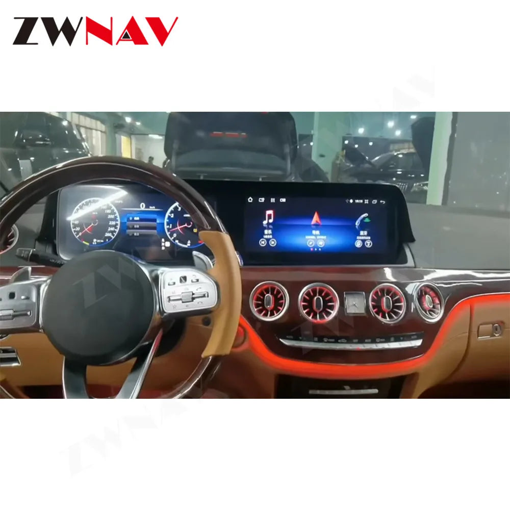 🚘 ZWNAV 12.3” CarPlay Autoradio voor Mercedes-Benz S-Class W221 (2005-2013) – GPS, Android Auto & DSP