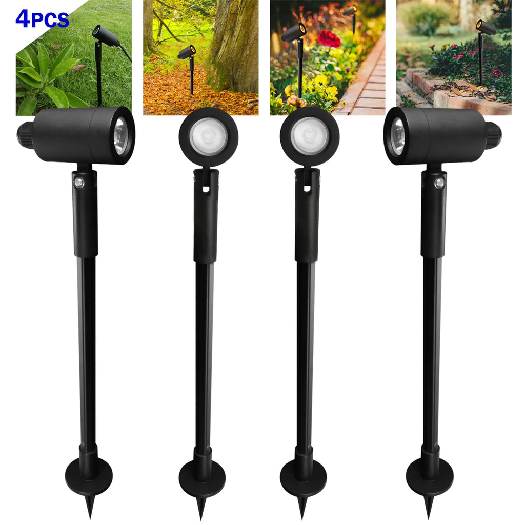 💡 Projecteur de jardin encastrable LED QACA IP67 – Lampe paysagère en aluminium 12 W (blanc chaud / blanc)