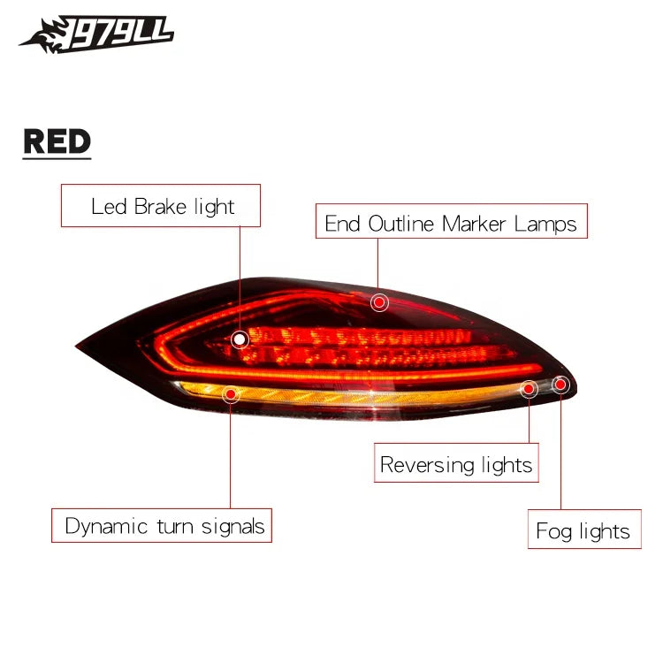Feux arrière LED Porsche Panamera 970 – Modèle 2016 (2009–2013)