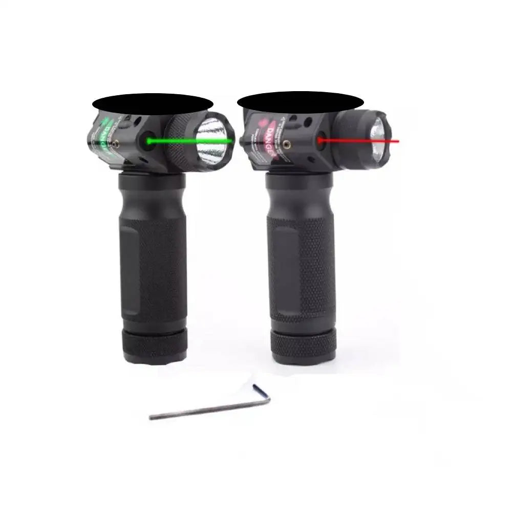 Taktische LED-Taschenlampe mit rotem Laser und Griff – Aluminium – Modell WB001