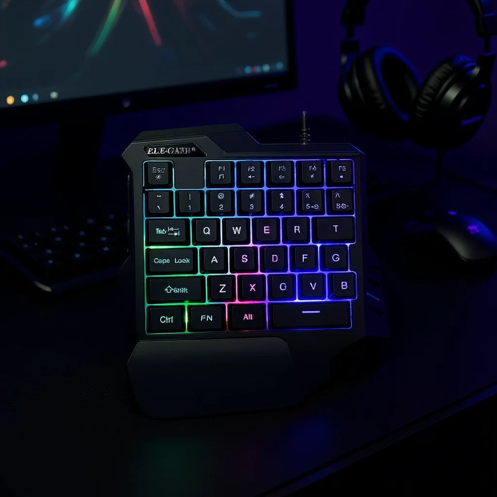 ELEGATE B187 60-Key RGB Gaming Keyboard – Compact 60% Gaming Toetsenbord met Polssteun