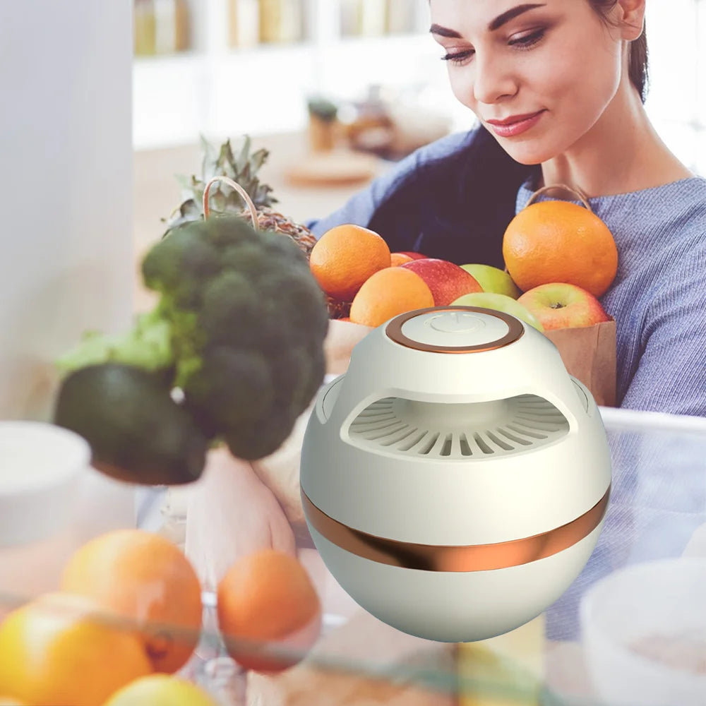 Mini Purificateur d'Air à Ozone – Désodorisant et Désodorisant Rechargeable pour Réfrigérateur