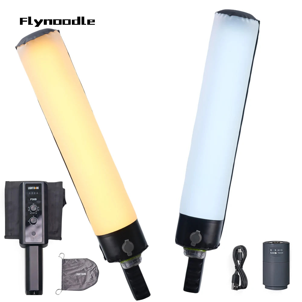 Flynoodle F30B Softbox gonflable LED - Éclairage vidéo portable 30 W pour la photographie et le vlog