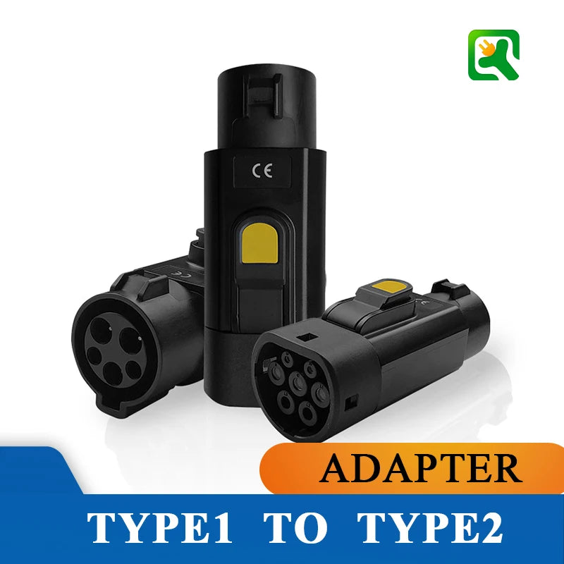 Adaptateur pour véhicule électrique de type 1 à type 2 – 32 A / 7 kW – J1772 vers type 2 – 220-250 V CA