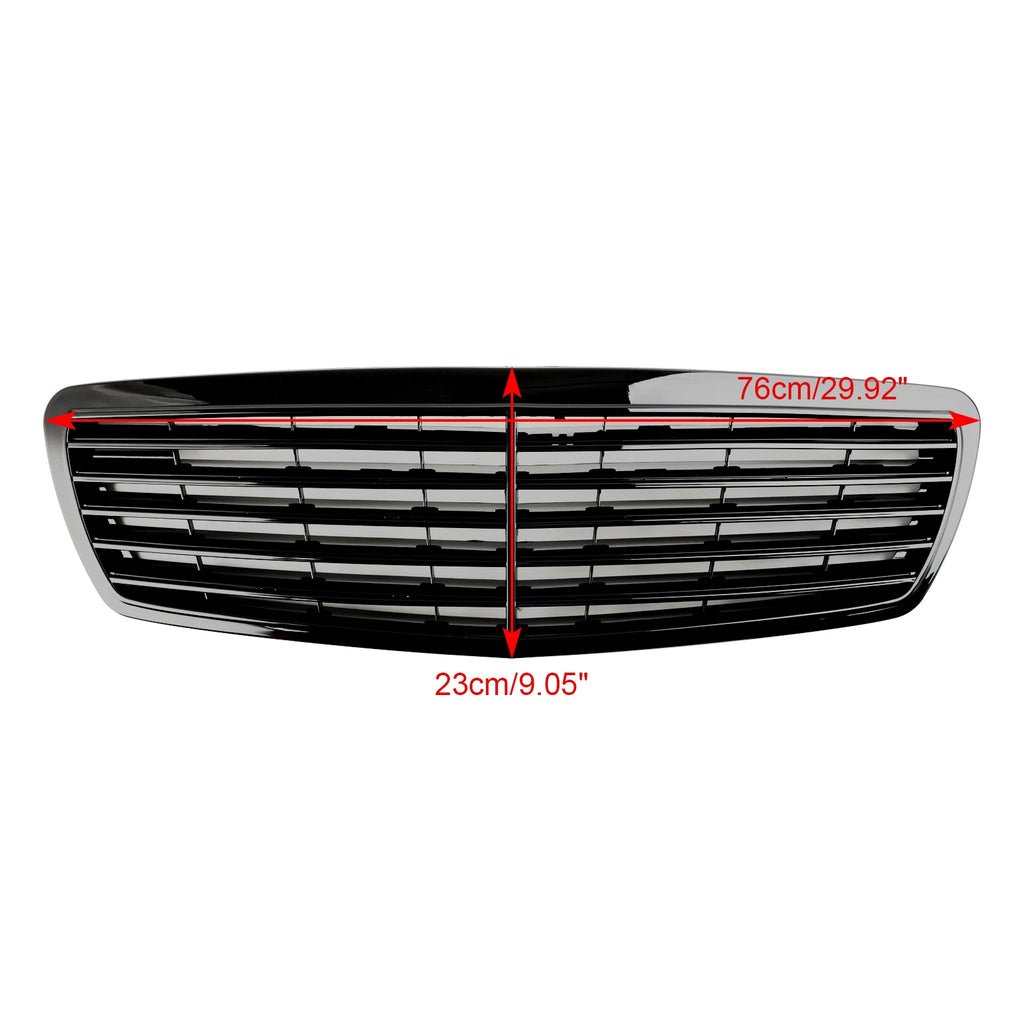 🚘 Glanzend Schwarzer Frontgrill für Mercedes-Benz E-Klasse W211 E320 / E350 / E55 AMG (2002-2006)