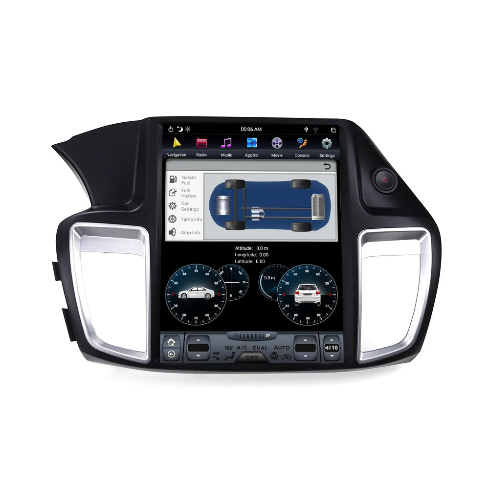 12,1 Zoll. Android 13 Autoradio mit Navigation für Honda Accord 2012–2017 – Kabelloses CarPlay & Touchscreen