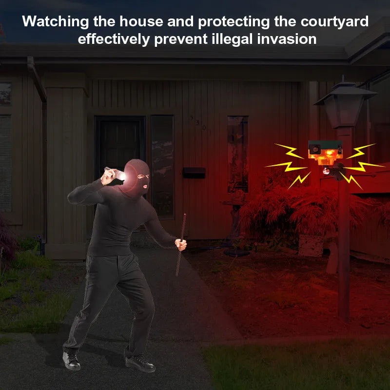 Solar Ultrasone Dierenverjager – Hond Blaffen Deterrent met Sensor & Zaklamp