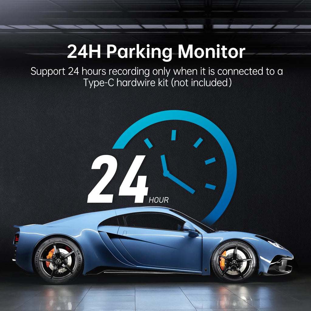 AZDOME M330 MAX 4K Dash Cam – Caméra de tableau de bord 4K pour voiture avec Wi-Fi, commande vocale et mode parking