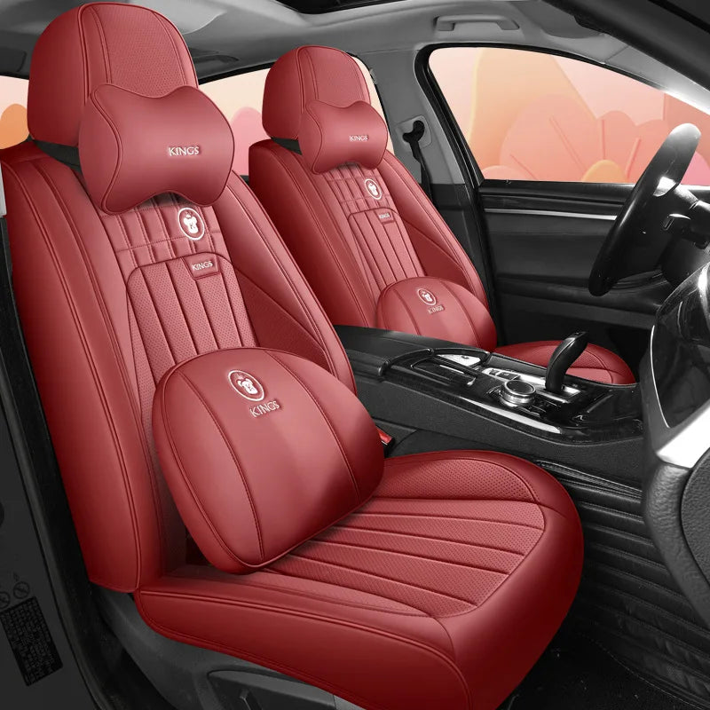 Luxuriöses Autositzbezug-Set aus Leder – Komplettes Set an Autositzschonern