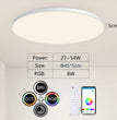 Plafonnier LED intelligent MingBen RGB CCT 45 cm – Rond – Application Bluetooth et télécommande – Intensité variable